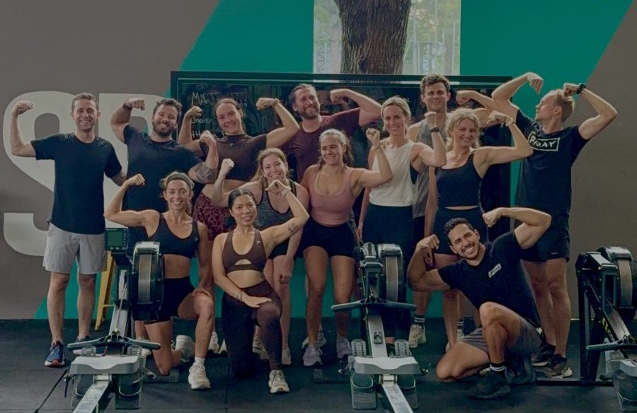 Riley Schinella leading a WiFi Tribe fitness chapter workout for digital nomads